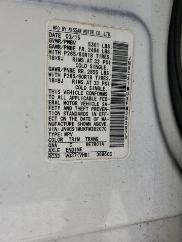 2015 INFINITI QX70 - JN8CS1MUXFM382070