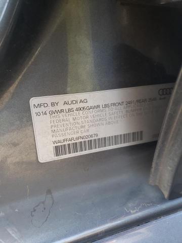 2015 AUDI A4 PREMIUM WAUFFAFL6FN020679