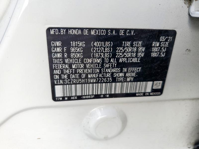 2021 HONDA HR-V SPORT 3CZRU5H19MM722635