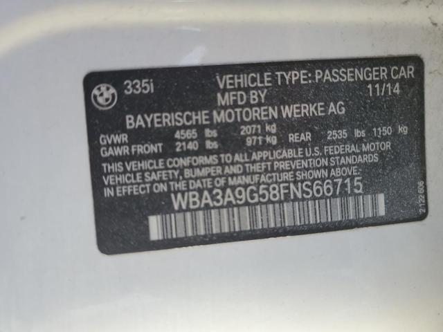 2015 BMW 335 I WBA3A9G58FNS66715