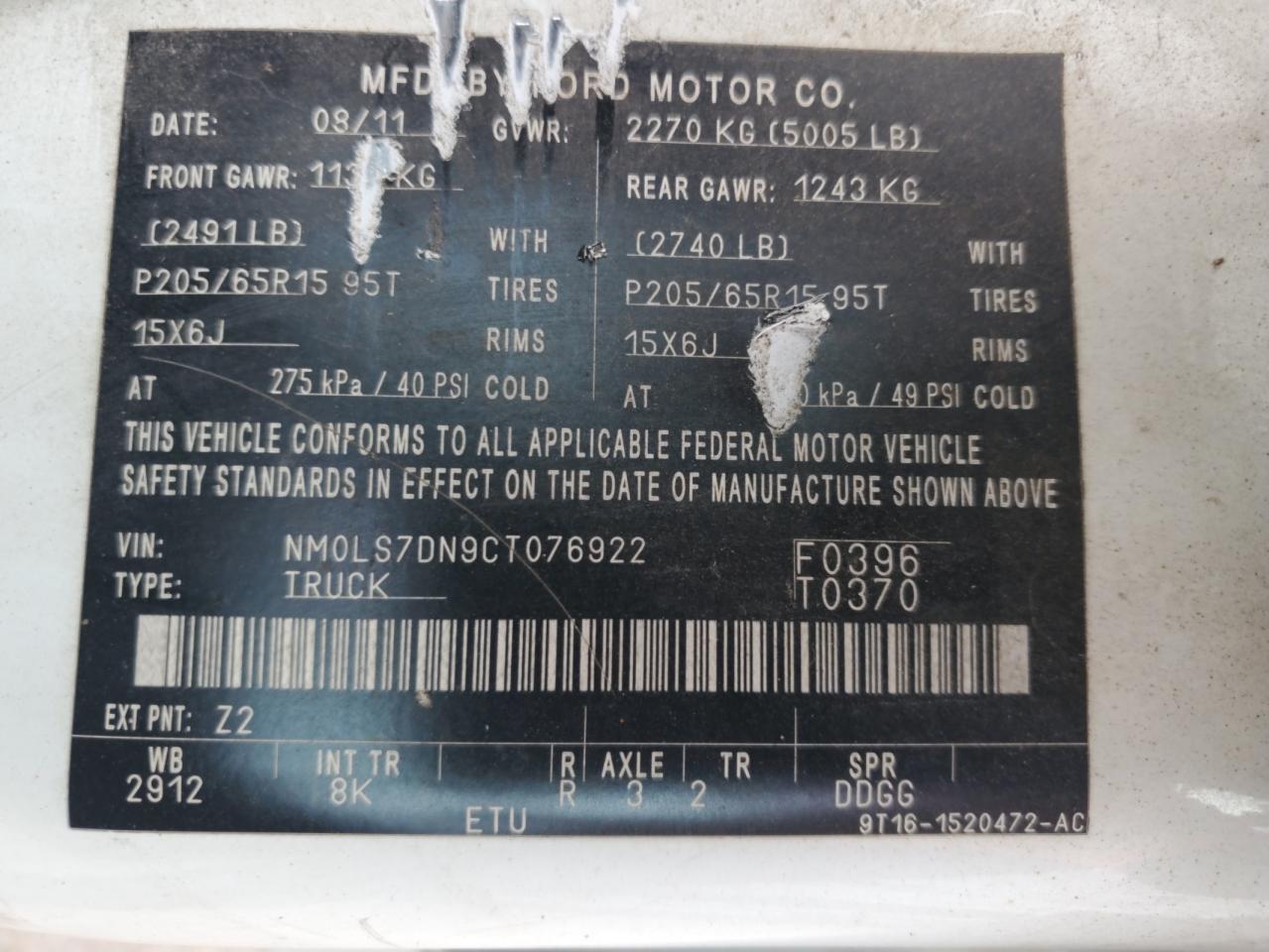 FORD TRANSIT CONNECT XLT