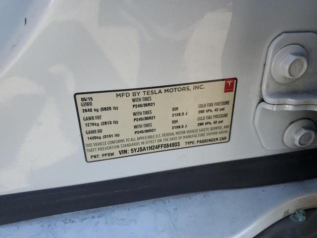 2015 TESLA MODEL S 85D 5YJSA1H24FF084903