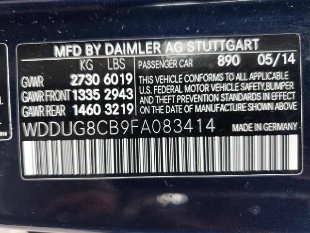 2015 MERCEDES-BENZ S 550 WDDUG8CB9FA083414