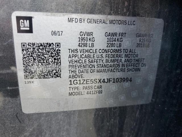 2018 CHEVROLET MALIBU PRE 1G1ZE5SX4JF103994