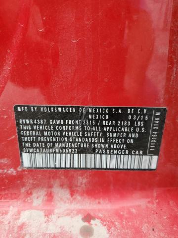 2015 VOLKSWAGEN GOLF SPORT 3VWCA7AU8FM505923