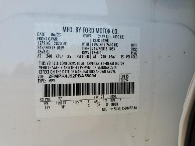 2023 FORD EDGE SEL - 2FMPK4J92PBA58094