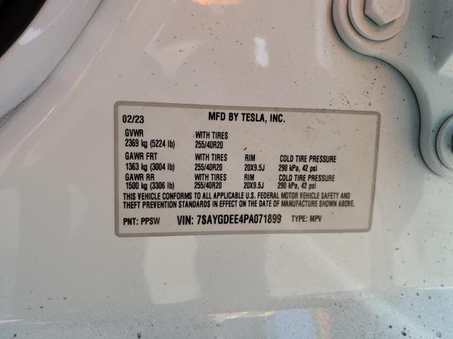 2023 TESLA MODEL Y 7SAYGDEE4PA071899