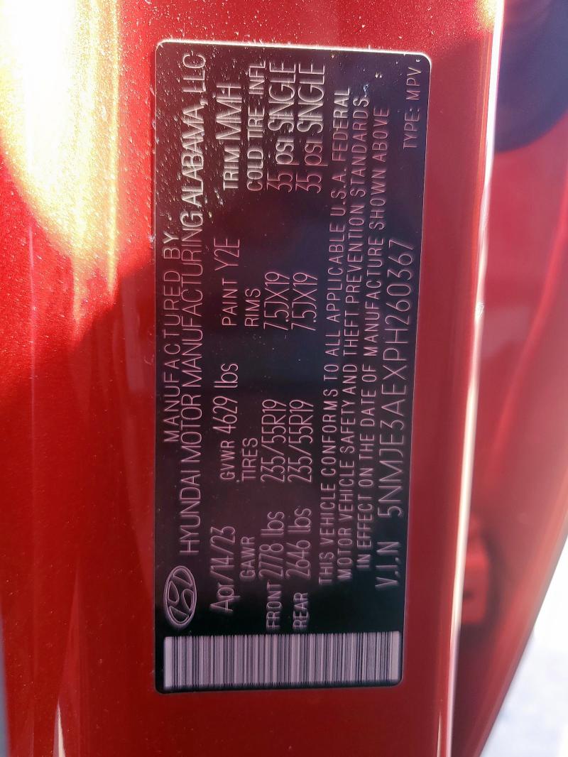 2023 HYUNDAI TUCSON LIM 5NMJE3AEXPH260367