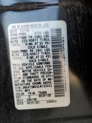 2020 NISSAN ROGUE S JN8AT2MV0LW133022