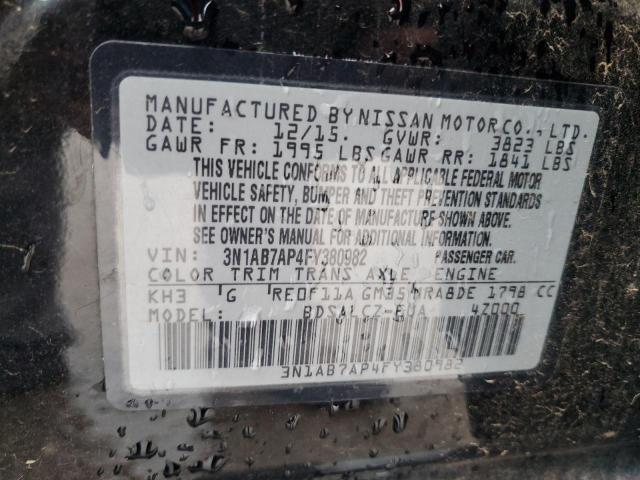 2015 NISSAN SENTRA S 3N1AB7AP4FY380982