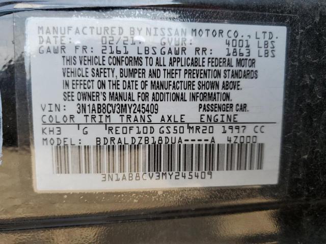 2021 NISSAN SENTRA SV - 3N1AB8CV3MY245409