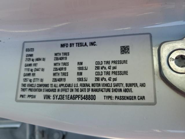 2023 TESLA MODEL 3 - 5YJ3E1EA6PF548800