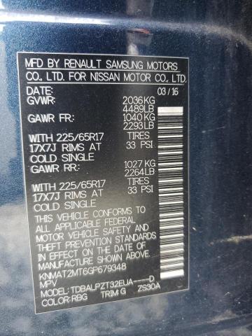 2016 NISSAN ROGUE S KNMAT2MT6GP679348
