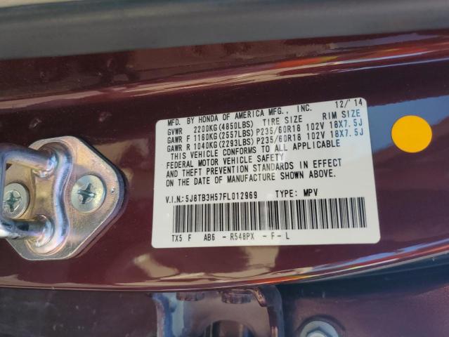 2015 ACURA RDX TECHNOLOGY 5J8TB3H57FL012969