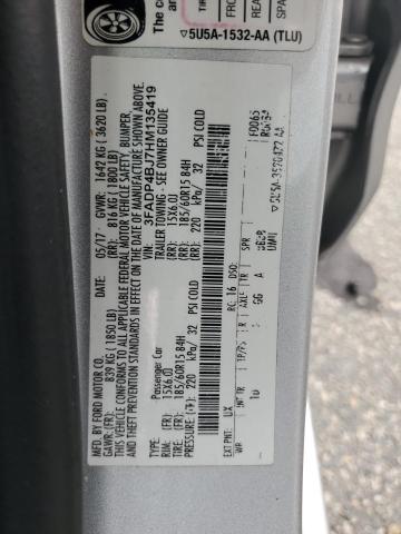 2017 FORD FIESTA 3FADP4BJ7HM135419