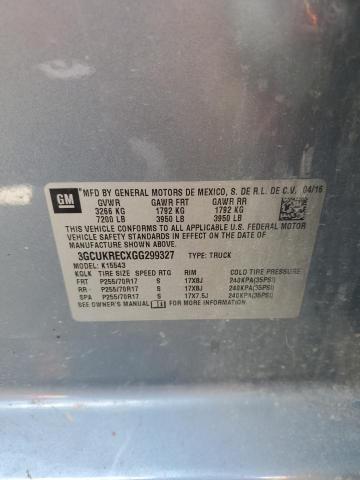 2016 CHEVROLET SILVERADO K1500 LT - 3GCUKRECXGG299327