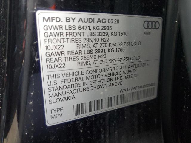 2020 AUDI Q8 PRESTIG WA1FVAF14LD026402