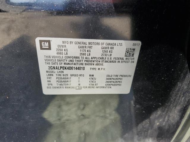 2013 CHEVROLET EQUINOX LT - 2GNALPEK4D6144010