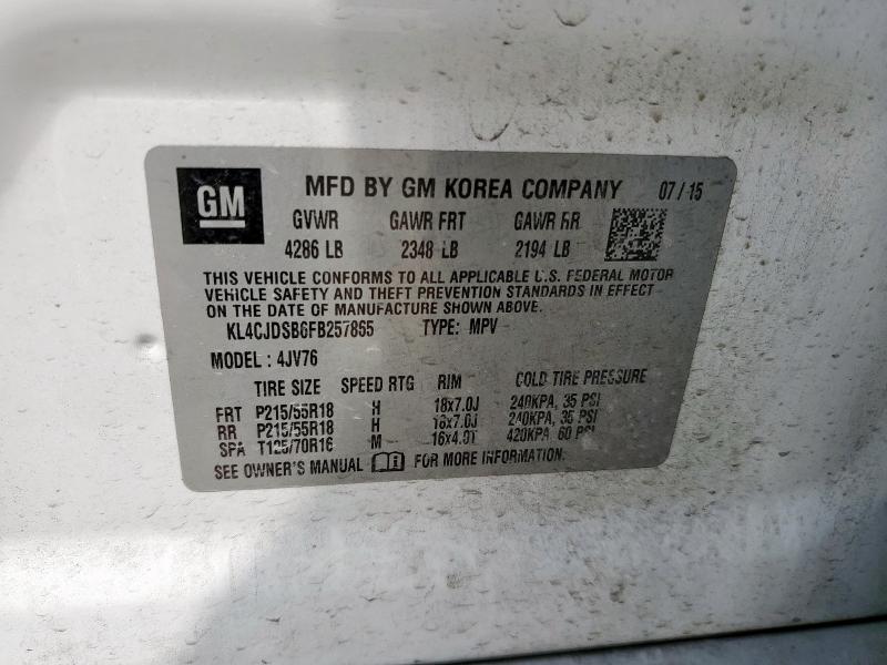 2015 BUICK ENCORE PRE KL4CJDSB6FB257865