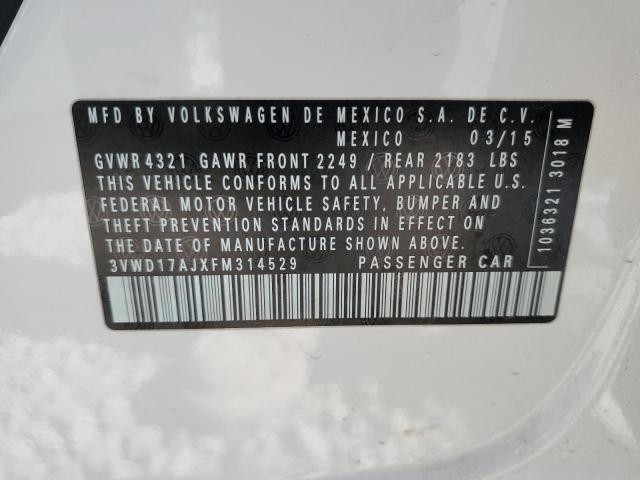 2015 VOLKSWAGEN JETTA SE 3VWD17AJXFM314529
