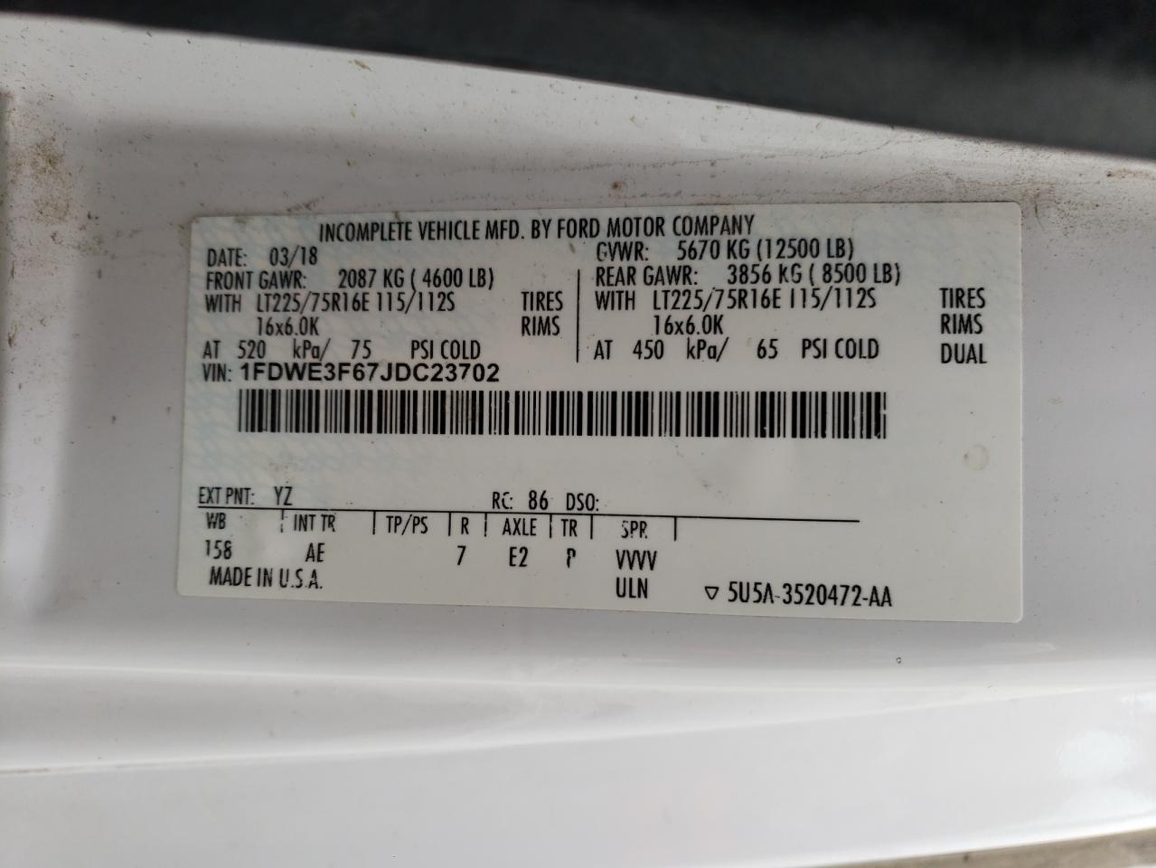 FORD ECONOLINE E350 SUPER DUTY CUTAWAY VAN