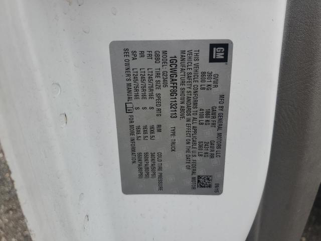 2016 CHEVROLET EXPRESS G2 1GCWGAFF8G1132113