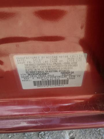 2018 NISSAN VERSA S 3N1CN7AP3JL833611