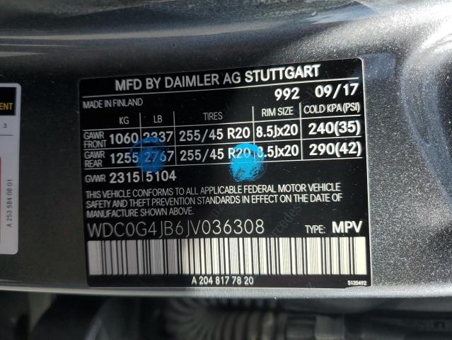 2018 MERCEDES-BENZ GLC 300 WDC0G4JB6JV036308