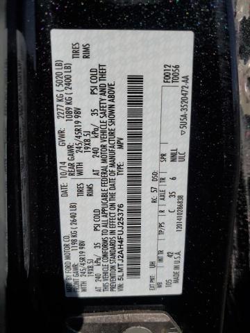 2015 LINCOLN MKC 5LMTJ2AH4FUJ25376