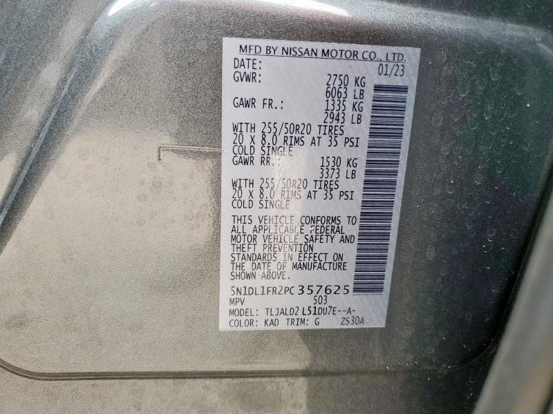2023 INFINITI QX60 LUXE 5N1DL1FR2PC357625