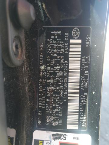 2022 TOYOTA CAMRY NIGHT SHADE 4T1G31AKXNU592420