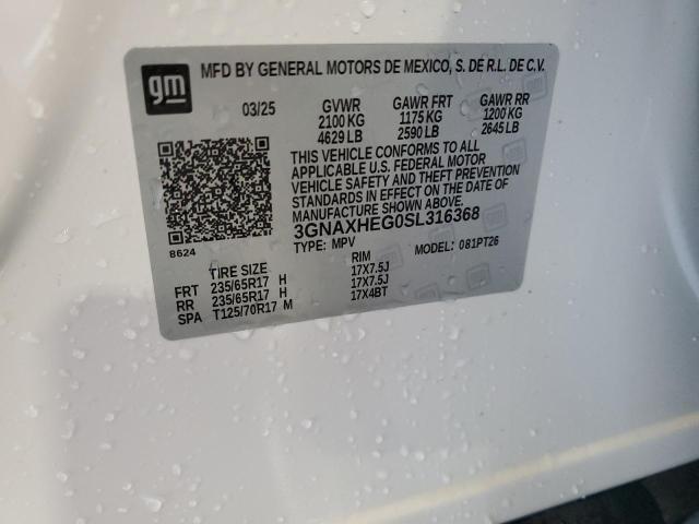 2025 CHEVROLET EQUINOX LT 3GNAXHEG0SL316368