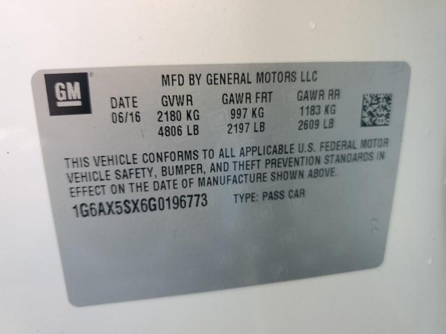 2016 CADILLAC CTS LUXURY 1G6AX5SX6G0196773