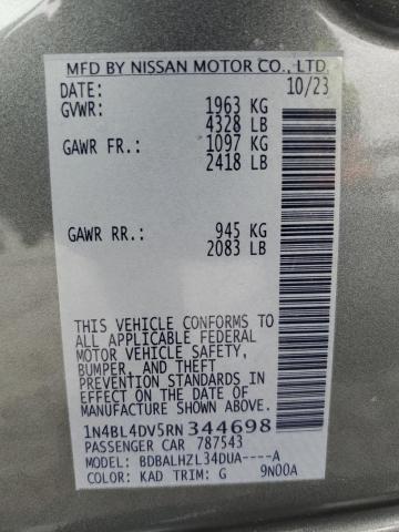 2024 NISSAN ALTIMA SV 1N4BL4DV5RN344698
