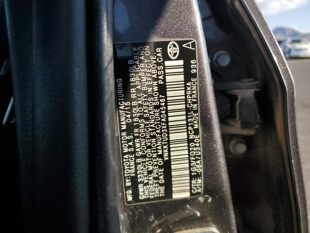 2015 TOYOTA YARIS - VNKKTUD3XFA045467