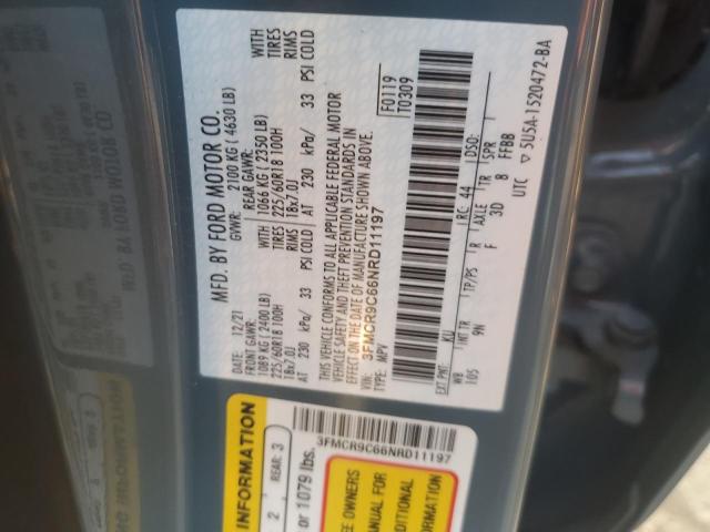 2022 FORD BRONCO SPORT OUTER BANKS 3FMCR9C66NRD11197