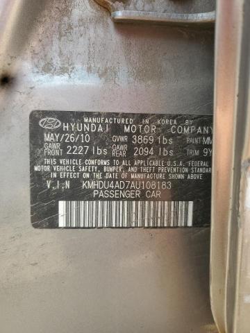 2010 HYUNDAI ELANTRA BL - KMHDU4AD7AU108183