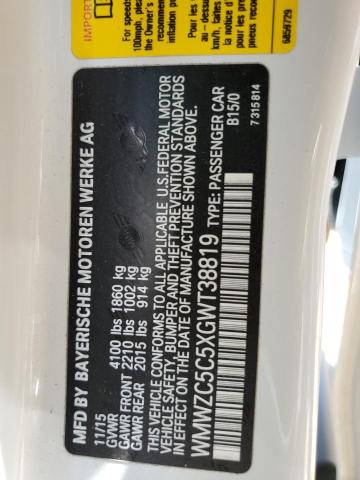 2016 MINI COOPER S C - WMWZC5C5XGWT38819