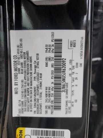 2018 LINCOLN MKZ HYBRID RESERVE 3LN6L5MU5JR620092