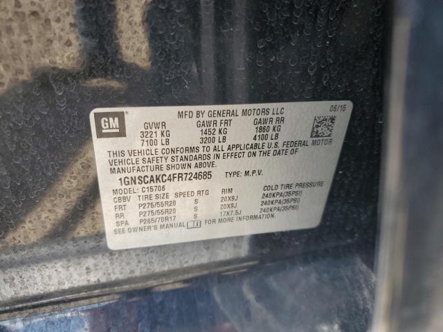 2015 CHEVROLET TAHOE C150 1GNSCAKC4FR724685