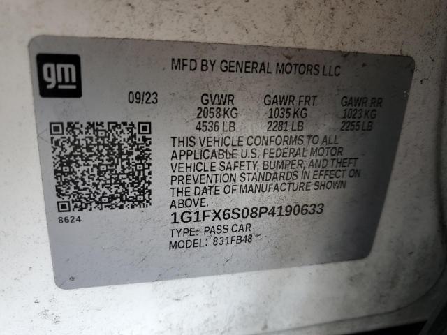 2023 CHEVROLET BOLT EV 2L 1G1FX6S08P4190633