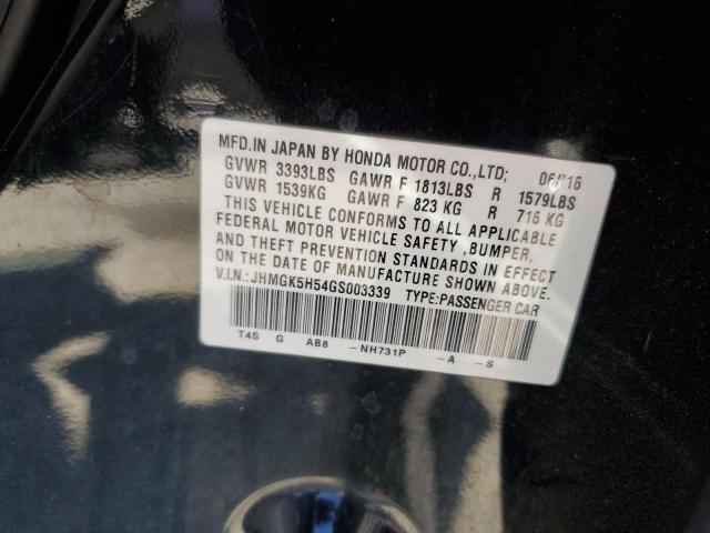 2016 HONDA FIT LX JHMGK5H54GS003339