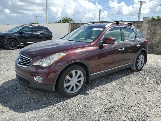 INFINITI EX35 BASE 2011 burgundy station gas JN1AJ0HP5BM801069 photo #1