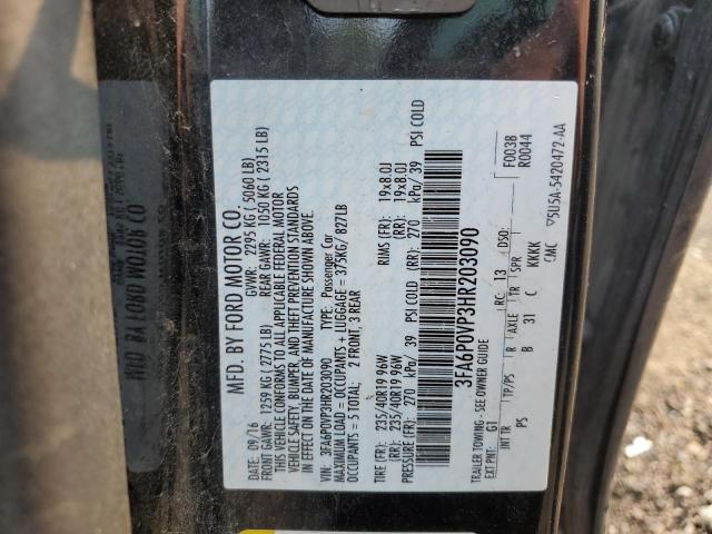 2017 FORD FUSION SPORT - 3FA6P0VP3HR203090