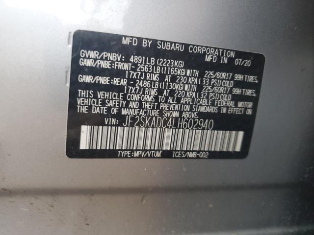 2020 SUBARU FORESTER JF2SKADC4LH602940