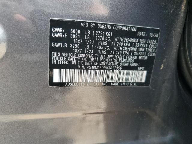 2021 SUBARU ASCENT PRE 4S4WMAFD9M3417356