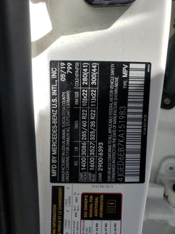 2019 MERCEDES-BENZ GLE COUPE 4JGED6EB7KA151983