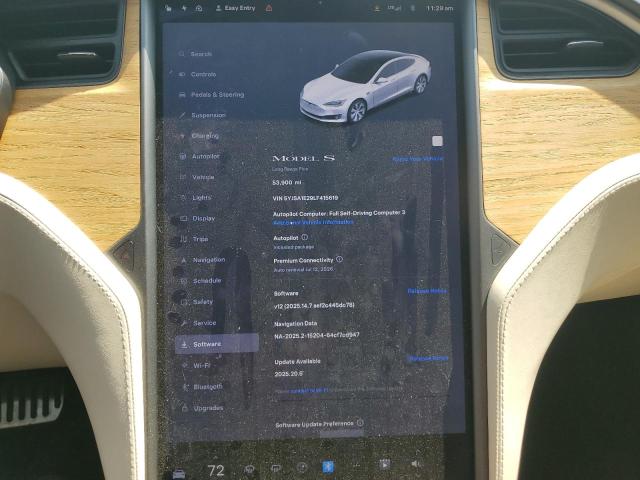 2020 TESLA MODEL S 5YJSA1E29LF415619