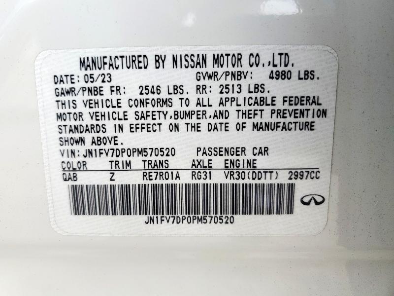 2023 INFINITI Q50 RED SPORT 400 JN1FV7DP0PM570520