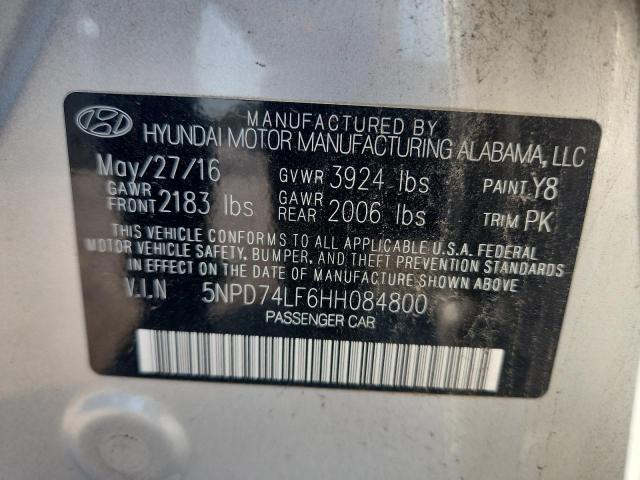 2017 HYUNDAI ELANTRA SE - 5NPD74LF6HH084800
